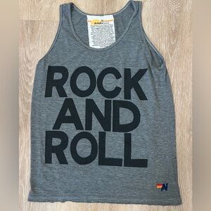 Aviator Nation Gray 'Rock and Roll' Tank Top